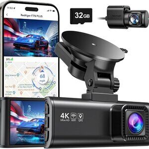 NWT Dash Cam Front Rear, 4K/2.5K Full HD Dash Camera for Cars